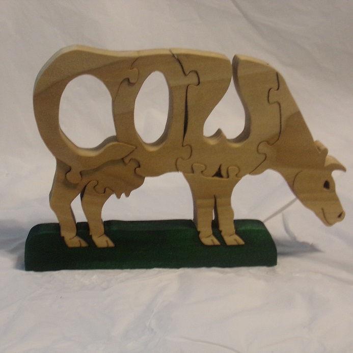 Wood Cow  Puzzles For Sale