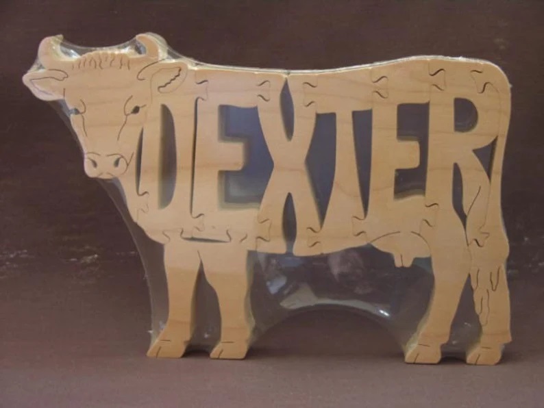 Wood Dexter Bull Puzzles For Sale