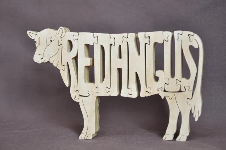 Wood Red-angus Puzzles For Sale