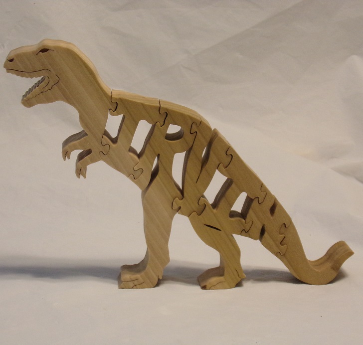 Custom Name T-Rex Dinosaur Wood Puzzles For Sale