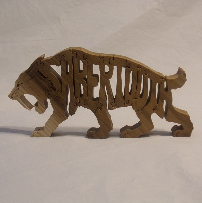 Sabertooth Dinosaur Wood Puzzles For Sale