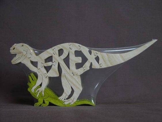 T-rex Feast Dinosaur Wood Puzzles For Sale
