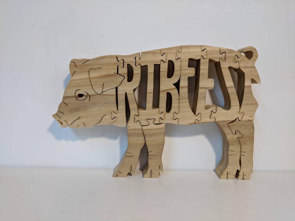 Wood Ribfest Pork Puzzles For Sale