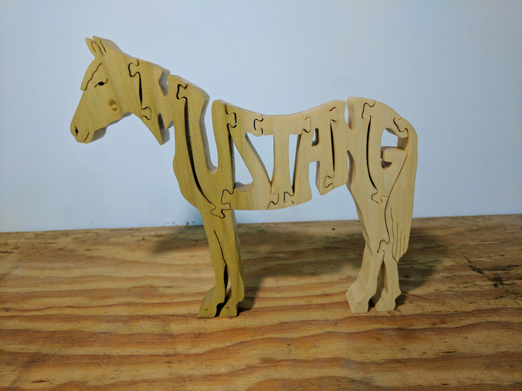 Wood Mustang Puzzles For Sale