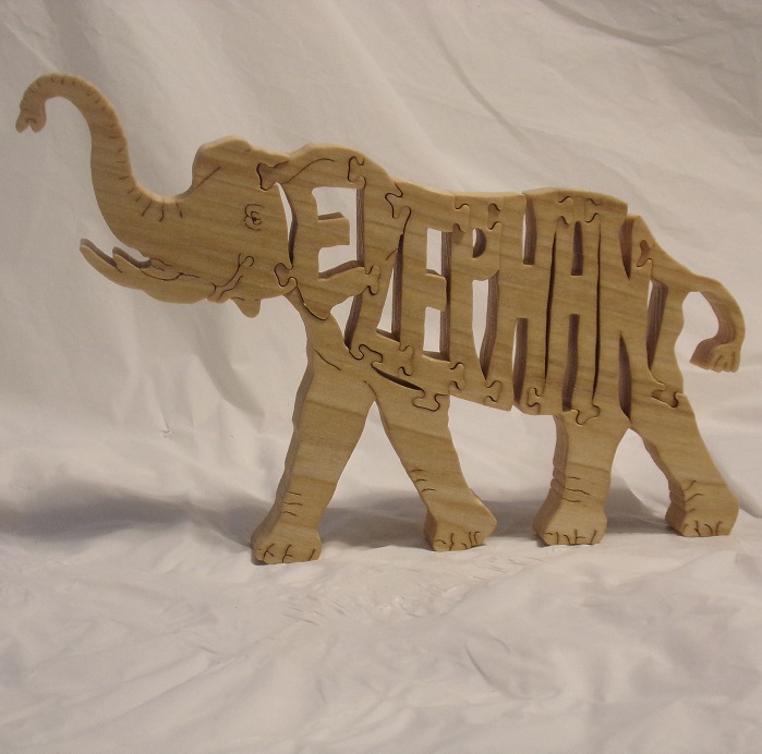 Wood Elephant Puzzle For Sale