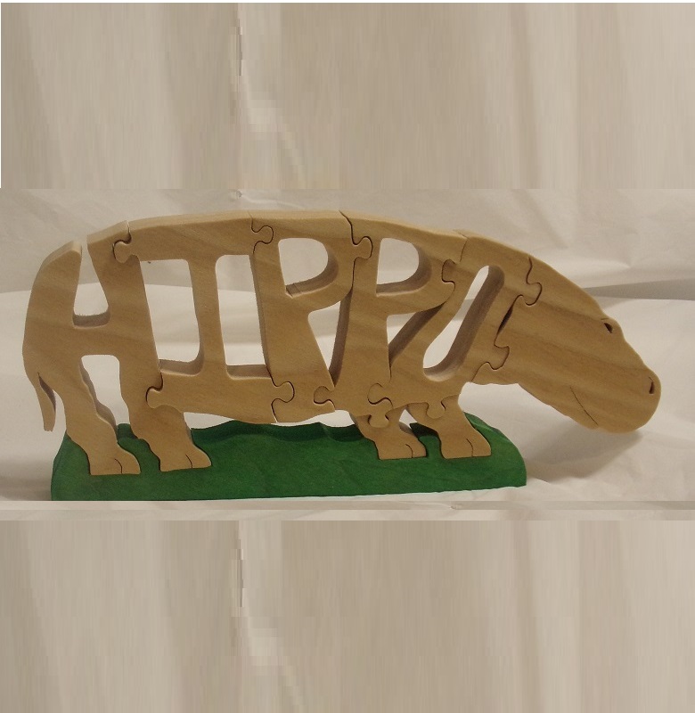 Wood Hippo Puzzles For Sale