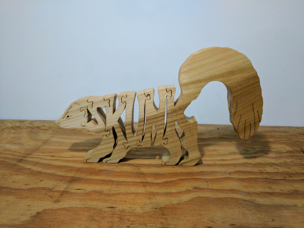 Wood Skunk Puzzles For Sale