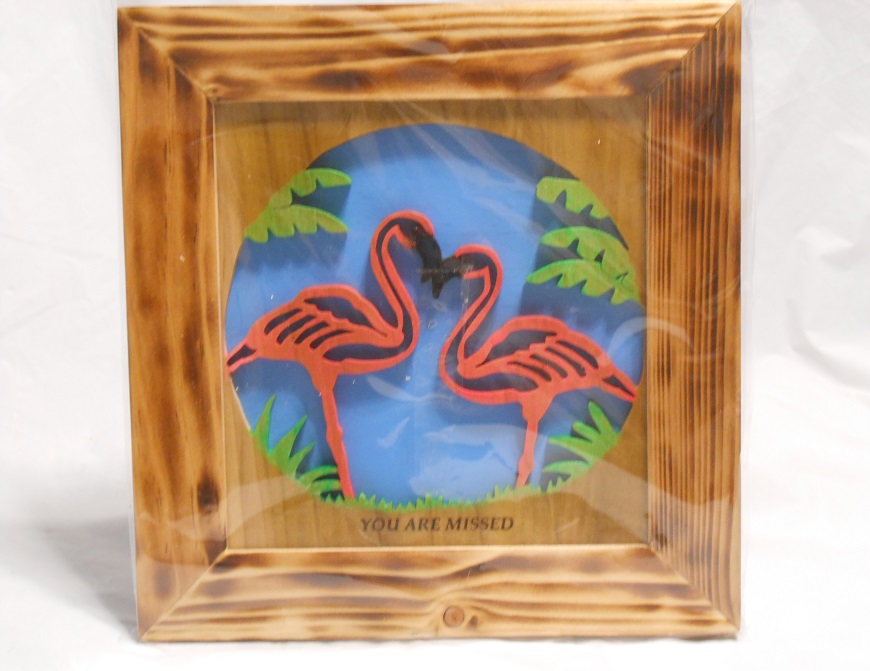 Wood Flamingos Art work For Sale