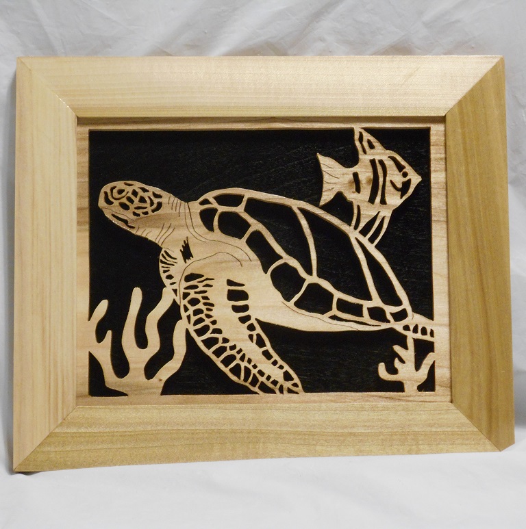 Wood Sea Turtle Art work For Sale