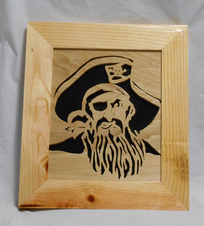Wood Pirate Art work For Sale