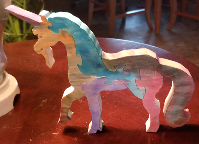 Wood Children's Unicorn Puzzle and gifts For Sale
