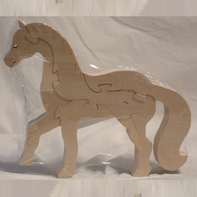 Children's Hand Made Wood Puzzles | Horse Puzzle Art Project For Sale