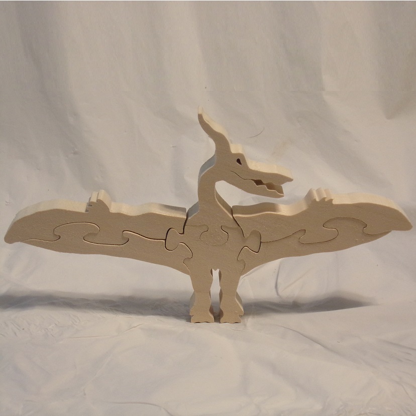 Children's Hand Made Wood Puzzles | Dinosaur Puzzle Art Project For Sale