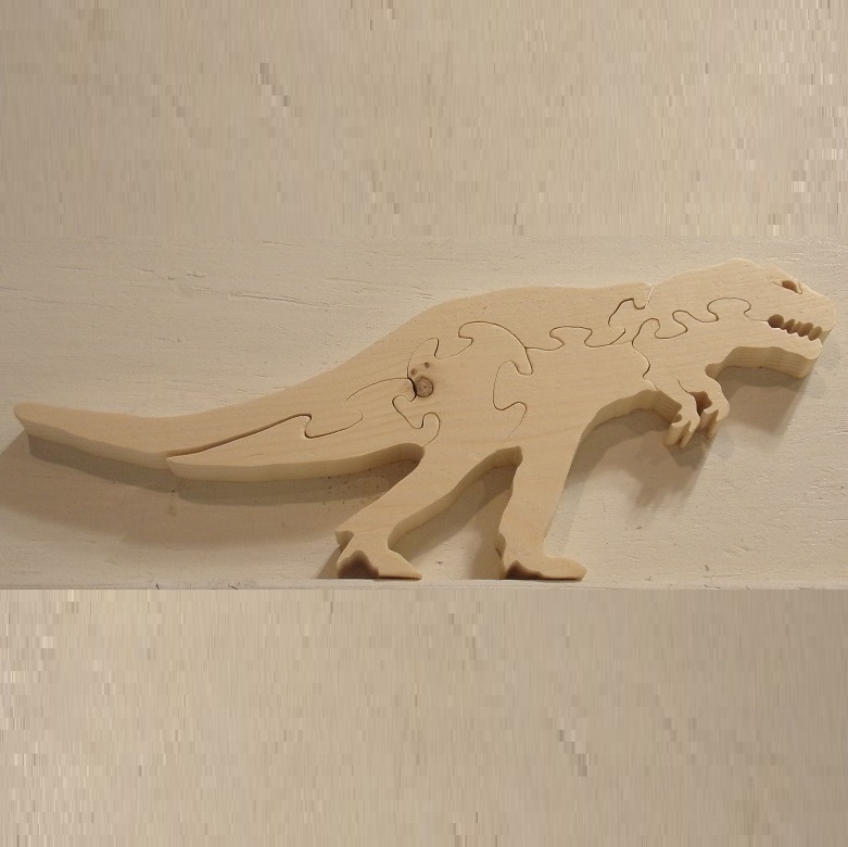 Children's Hand Made Wood Puzzles | Dinosaur Art Project For Sale