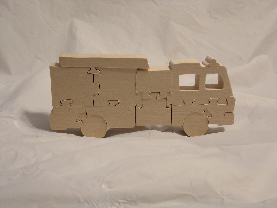 Children's Fire Truck Puzzle Art Project For Sale