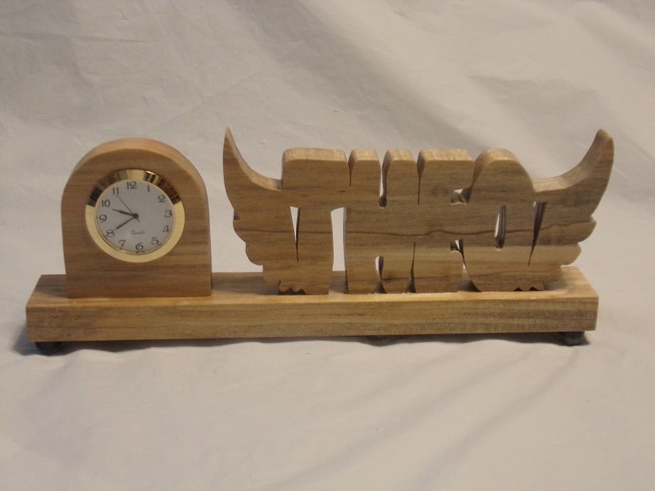 Wood Theo Memorial Clock For Sale