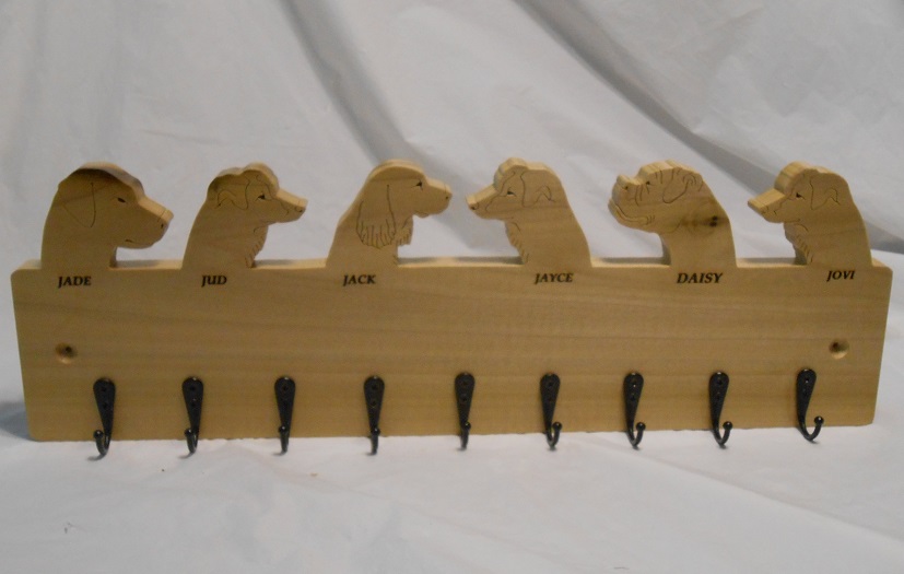 Wood Dog head Wall Hanger For Sale