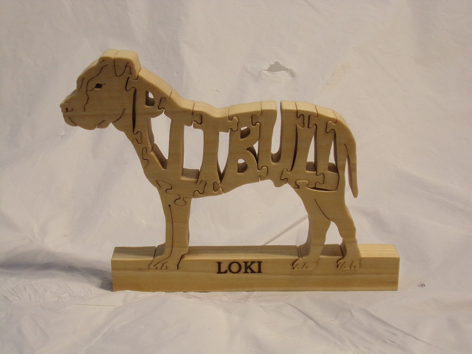 Engraved Wood Dog Puzzles For Sale