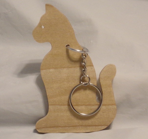 Cat Wooden Key Fobs For Sale