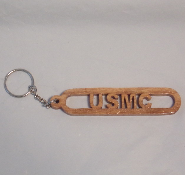 USMC Wooden Key Fobs For Sale