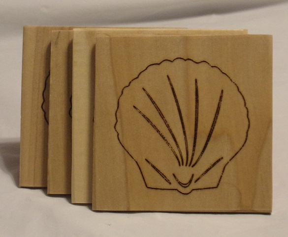 Wood Sea Shell Coaster For Sale