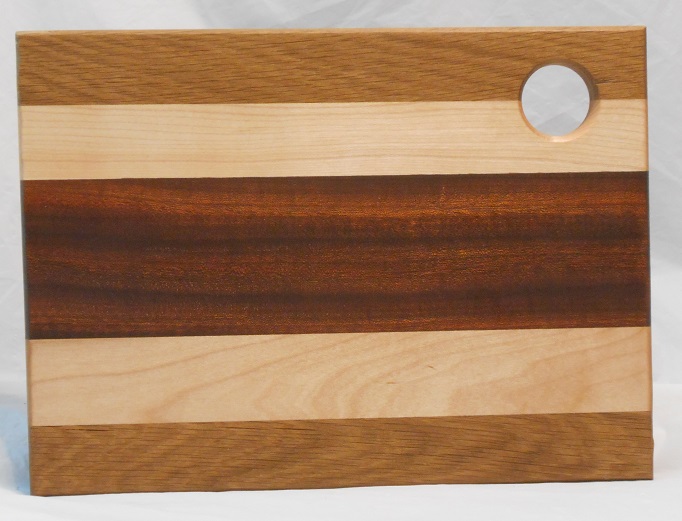 Oak-Maple-Sapele Wood Cutting and Cheese Boards For Sale