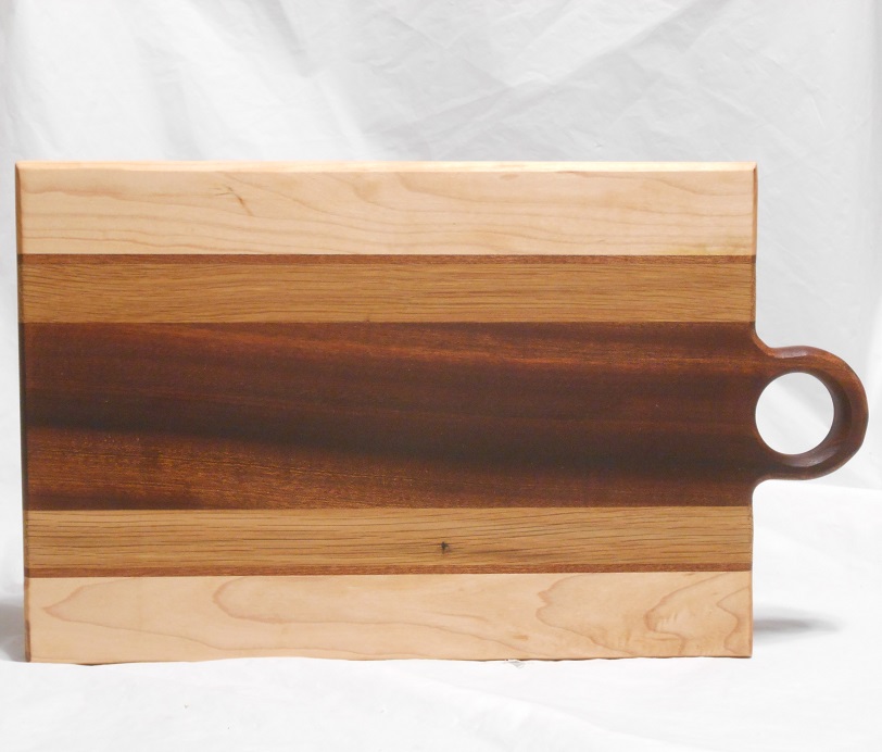 Oak-Maple-Sapele Wood Cutting and Cheese Boards For Sale