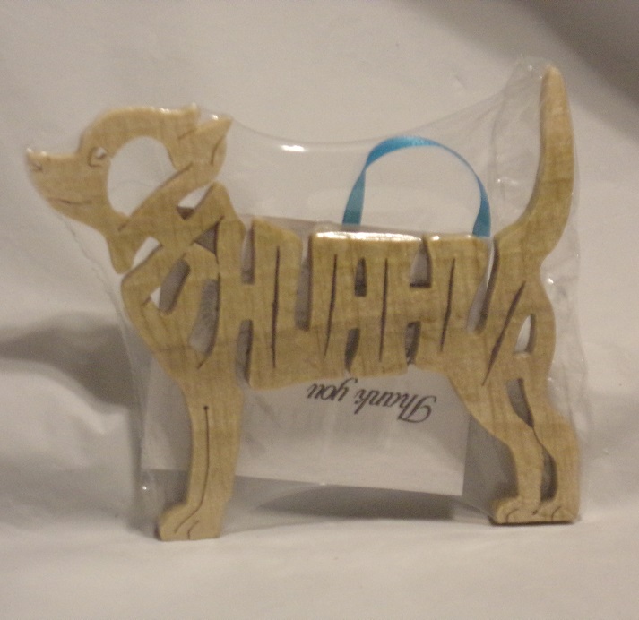Hand Crafted Wood Chihuahua Magnet For Sale