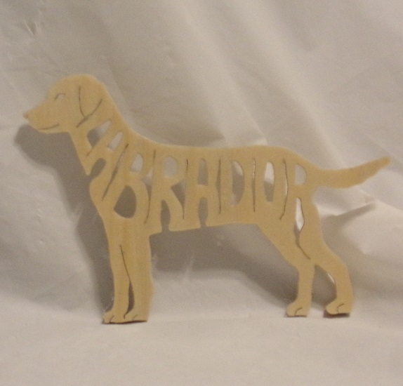 Hand Crafted Wood Labrador Magnet For Sale