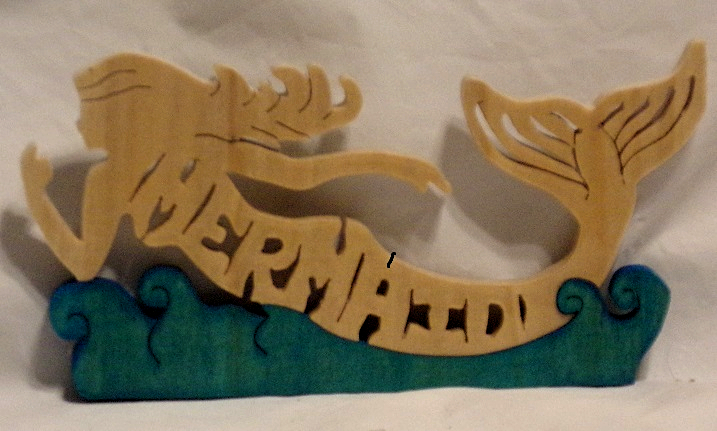 Wood Mermaid Magnet and gifts For Sale