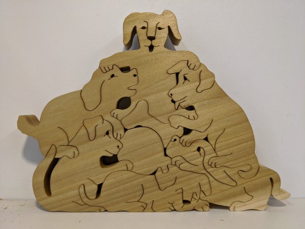 Wood Dog Pile Puzzles For Sale