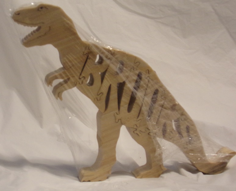 Custom Name T-Rex Dinosaur Wood Puzzles and gifts For Sale