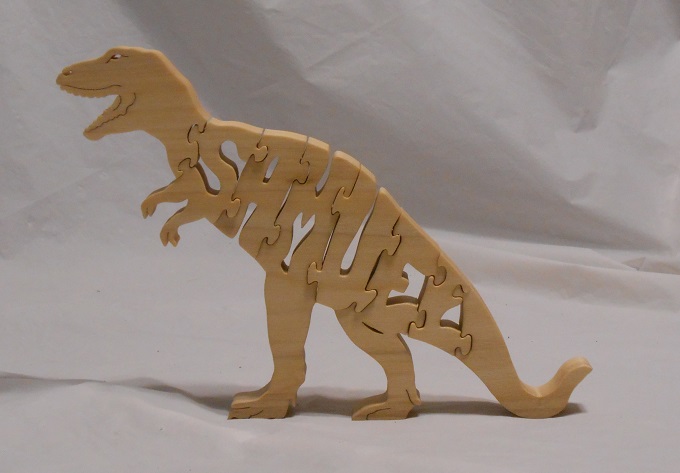 Custom Name T-Rex Dinosaur Wood Puzzles For Sale