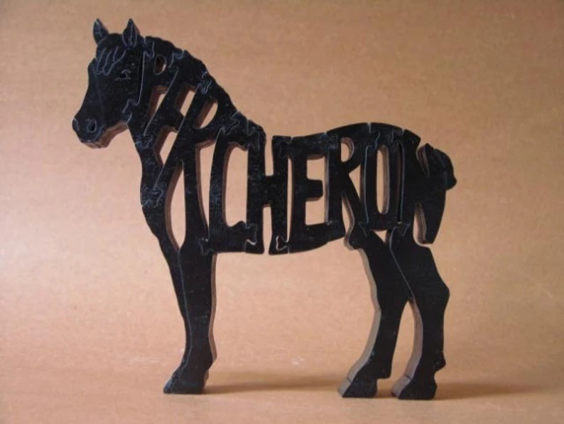 Wood Percheron Puzzles For Sale