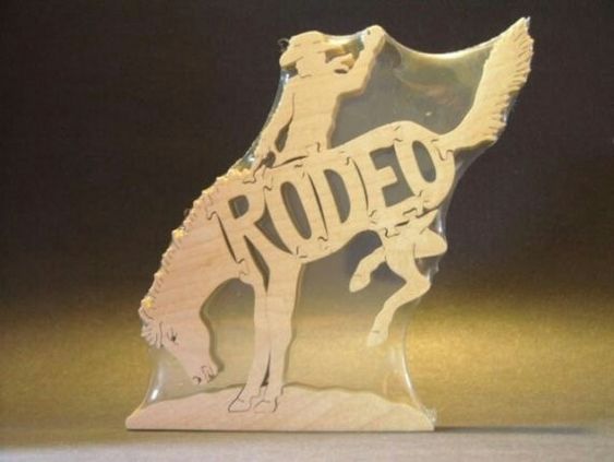 Wooden Rodeo Horse Puzzles For Sale