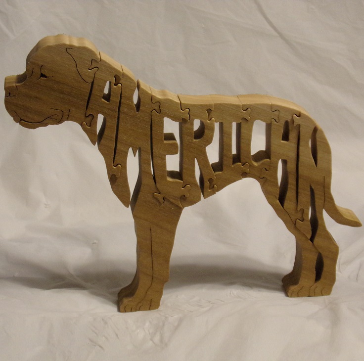Wood American(Bulldog) Puzzle For Sale