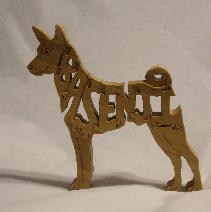 Wood Basenji Puzzles For Sale