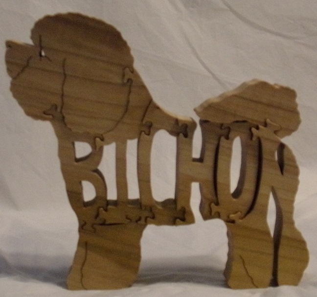 Wood Bichon Puzzle For Sale
