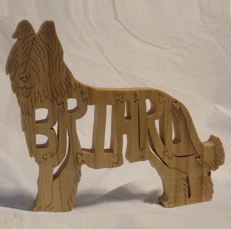Wood Briard Puzzle For Sale