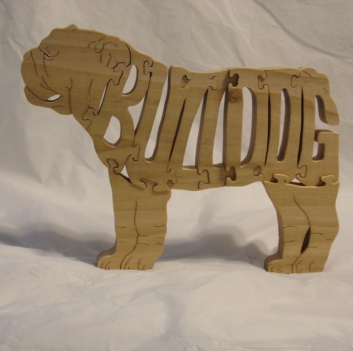 Wood Bulldog (English) Puzzle 
For Sale