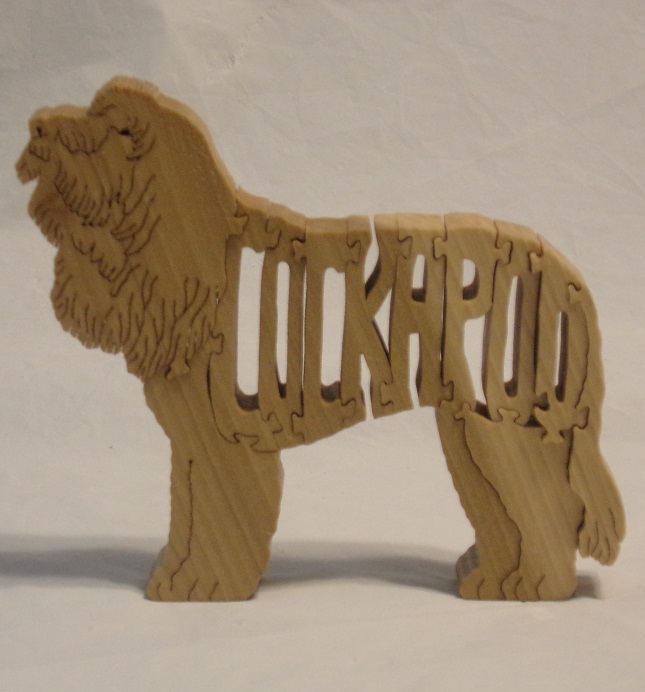 Wood Cockapoo Puzzles For Sale