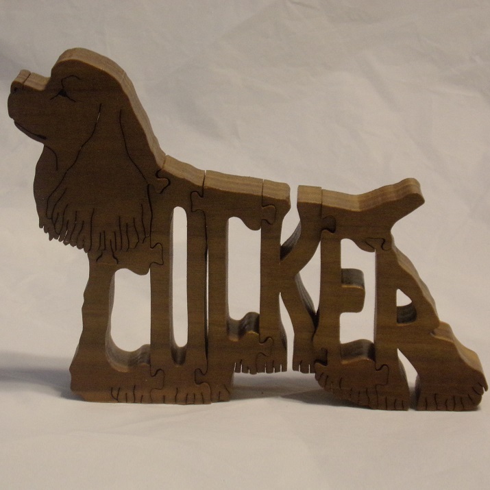 Wood Cocker spaniel Puzzles For Sale