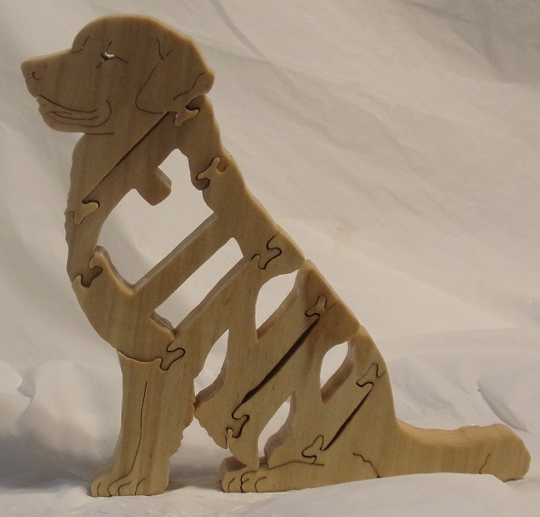 Custom Name Golden Retriever Wood Puzzles and gifts For Sale