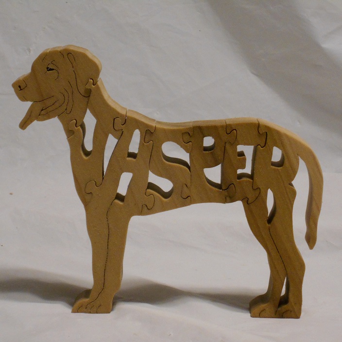 Custom Name Wood Ridgeback Dog Puzzles and gifts For Sale