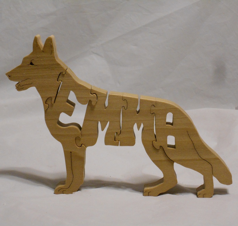 Custom Name German Shepherd Wood Puzzles and gifts For Sale
