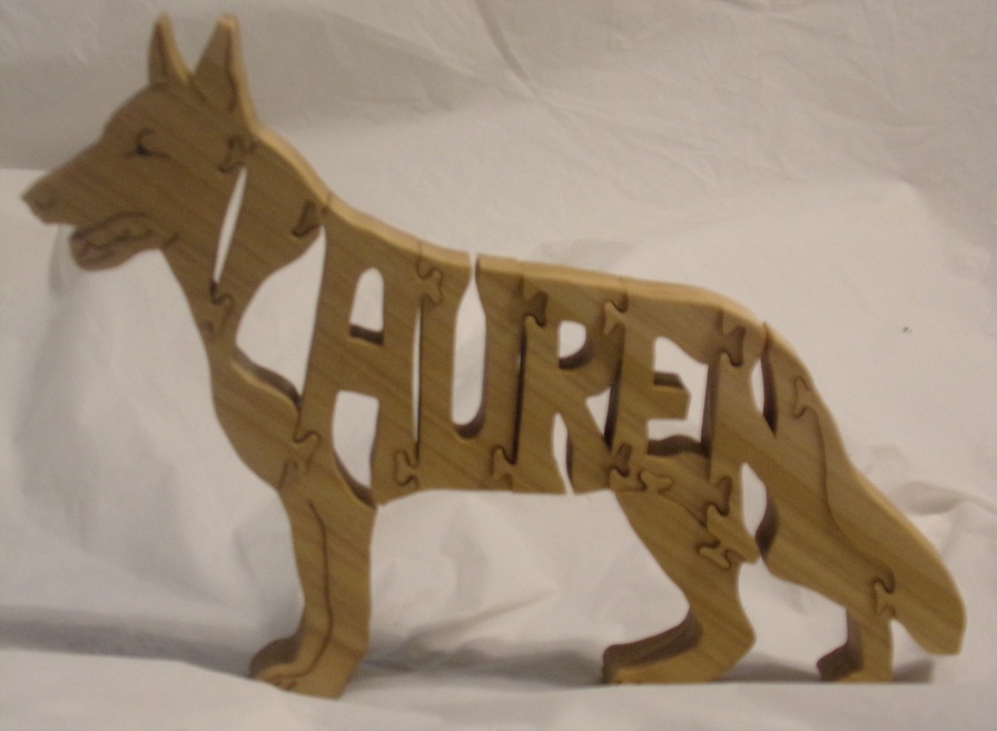Custom NameGerman Shepherd Wood Puzzles and gifts For Sale