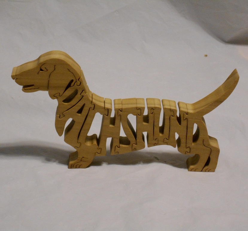 Wood Dachshund Puzzle For Sale