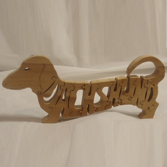 Wood Dachshund Puzzle For Sale