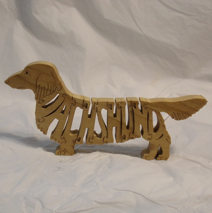 Wood Dachshund Puzzle For Sale