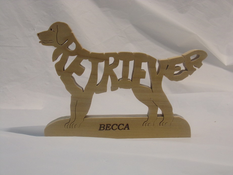 Custom Engraved Golden Retriever Desktop Collectable and gifts For Sale